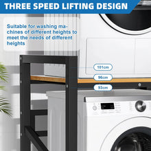 Load image into Gallery viewer, Over the Washing Machine Rack, Washing Machine Cabinet, 3 Height Adjustable, Washing Machine Dryer Cabinet Shelf, Load Capacity 300 kg for Bathroom, Kitchen, Balcony, Laundry Room