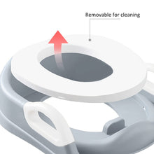 Load image into Gallery viewer, Toilet Seat Children's Toilet Trainer with Stairs and Handles Foldable Children's Toilet Seat Potty Trainer Height Adjustable for Children from 2-7 Years
