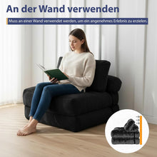 Load image into Gallery viewer, Faltbares Schlafsofa umwandelbarer Schlafsessel mit Kissen, 3-in-1 Sofa Bett , Matratze mit Rückenstütze, tragbarer Stuhl-Bett-Komfortable Bodensofa-Lounge für Schlafzimmer Wohnzimmer