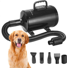 Load image into Gallery viewer, Pet Hair Dryer Dog Grooming Blow Speed Adjustable Hairdryer Blower Heater 3200W