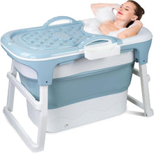 Load image into Gallery viewer, Bathtub, Foldable Bathtub, Adult, Folding Mobile Bathtub with Cover, 92 x 66 x 71.5 cm, Ideal for Small Bathrooms, Bathrooms, Showers and Balconies