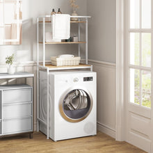 Load image into Gallery viewer, Washing Machine Shelf, Toilet Shelf Over Washing Machine Toilet, Washing Machine Cabinet, Overmount Cabinet, Toilet Cabinet, 3 Shelves, Towel Rail, Metal Wood Material