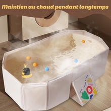 Load image into Gallery viewer, Baby Bathtub Large Size Suitable for 0-5 Years Old Kids Foldable Tub Baby Can Sit or Lie Down Built-in Bath for Newborns