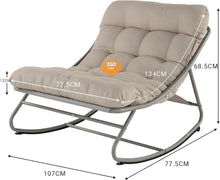 Load image into Gallery viewer, Grand patio Outdoor Rocking Chair Rocking Lounger Weatherproof Metal Relaxing Chair for Garden, Living Room, Yard, Patio and Balcony, Maximum Load 150 kg