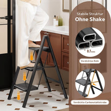 Load image into Gallery viewer, Foldable, Lightweight and Compact Folding Step with Non-Slip Steps, Robust Steel Frame, 150 kg Load Capacity, Portable for Household and Kitchen
