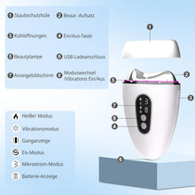 Load image into Gallery viewer, EMS Gua Sha, Face Massager Gua Sha Electric with Vibration & Heat & Cold, Face Shaping Tool with Red, Blue, Purple, Face Massager for Face Anti Wrinkles Anti Ageing