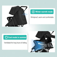 Load image into Gallery viewer, Pushchair, Children's Buggy, Folding with One Hand, Children's Buggy with Reclining Function, Footrests, Breathable Nets and Awnings, Backrest with Hard Cushion, Rear Wheel with Foot Brake
