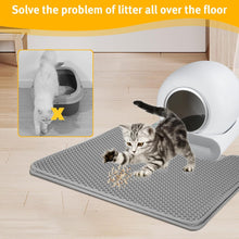 Load image into Gallery viewer, Alfombra Gatos Arenero, 56x43cm Alfombrilla Arenero Gato Impermeable, Diseño de Doble Capa en Forma de Panal