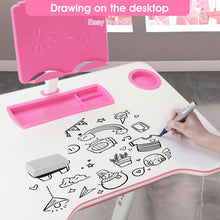 Load image into Gallery viewer, Children's Desk, Height Adjustable Desk Chair, Youth Desk with Chair for Children, Desks for Children with Drawer