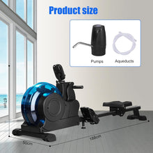 Load image into Gallery viewer, Vogatore ad acqua per la casa, vogatore pieghevole, Rowing Machine con funzione Bluetooth e guida in acciaio inox, carico massimo 110 kg