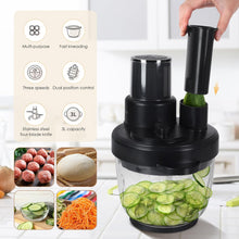 Load image into Gallery viewer, 3 in 1 Food Processor Meat Mincer with 3L Glass Bowl, Kneader Blender, Electric Vegetable Cutter, 1000W Electric Meat Mincer for Meat Vegetables Fruits