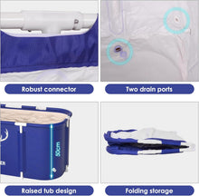 Load image into Gallery viewer, Bañera plegable portátil para adultos, Grande Bañera portátil 115 x 60 x 50cm, bañera plegable, bañera de spa para adultos, para baños de remojo en el hogar