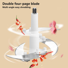 Load image into Gallery viewer, Electric Meat Mincer 400 W, Kitchen Chopper with 2.5 L + 0.8 L + 0.5 L, Multi Chopper with 3 Speed Levels for Meat, Onions, Fruit, Vegetables, Baby Food Supplement Puree