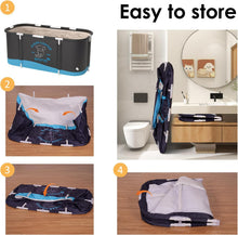 Load image into Gallery viewer, Bañera plegable portátil para adultos, Grande Bañera portátil 115 x 60 x 50cm, bañera plegable, bañera de spa para adultos, para baños de remojo en el hogar