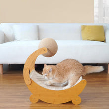 Load image into Gallery viewer, Cat Scratching Board, Scratching Mats, Curved Scratching Cardboard for Cats with Cat Scratching Ball, Abrasion-Resistant Cat Scratching Board, Cat Scratching Furniture Made of High-Quality