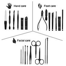 Load image into Gallery viewer, 22 tlg Nagelschere Set Nagelknipser Maniküre Pediküre Nagelzange Nagelpflege-Set