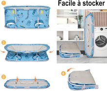 Load image into Gallery viewer, Baignoire pliable adulte Pas besoin d’installation Baignoire de douche Antidérapant Pliage facile Baignoire pour Petite Salle de Bain Avec tubes en T épais pour SPA 113x65x48cm