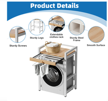 Load image into Gallery viewer, Washing machine shelf frame 2 household appliances superstructure steel with laundry rack