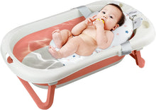 Load image into Gallery viewer, Baignoire Bébé Pliable Détection de Température Bassin de Douche Portable avec Coussin pour Bébés de 0 à 6 Ans Antidérapante