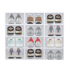 Load image into Gallery viewer, Shoe Boxes, Pack of 12 Transparent Shoe Storage Boxes, Folding Plastic Shoe Boxes,For Shoes, High Heels, Sneakers