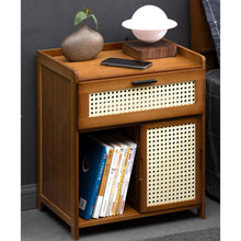 Load image into Gallery viewer, Bedside table simple solid small cabinet light luxury storage cabinet bedroom bedside simple modern mini