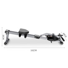 Load image into Gallery viewer, Foldable Rowing Machine with 12 Levels Resistance Adjustment, Adjustable Home Rowing Machine for Home, Max Load 120 kg, Rowing Machine with LCD Monitor for Fitness