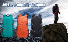Load image into Gallery viewer, Opetdo Sac à Dos de Randonnée 40L, Sac de Sport Imperméable, Sac à Dos Voyage Ultra-Léger, Sac à Dos Trekking Pliable, pour Homme Femme Sport Camping Randonnée Cyclisme Voyage