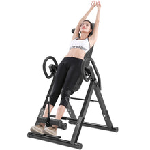 Load image into Gallery viewer, Inversionsbank, klappbarer Schwerkrafttrainer, Inversion Table mit 3 Inversionswinkel, Streckbank zur Entlastung der Wirbelsäule, Nutzergewicht bis 150kg, Rückenstrecker, Sicherheit geprüft