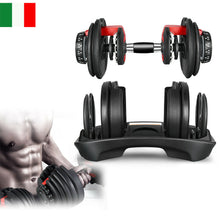 Load image into Gallery viewer, Regolabile 24KG Set di Manubri,Con 10 Slot Per Serrature,Peso Fitness, DE STOCK