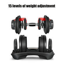 Load image into Gallery viewer, Regolabile 24KG Set di Manubri,Con 10 Slot Per Serrature,Peso Fitness, DE STOCK