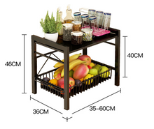 Load image into Gallery viewer, Metal Microwave Shelf, Removable Microwave Oven Holder Kitchen Storage with 2 Levels to Place Microwave Oven, Dishes, Coffee Maker, Plate or Spices