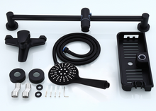 Load image into Gallery viewer, Single lever shower faucet Bathtub faucet with Artichoke Handheld Shower (3 modes) Black, Includes shower bracket wall and shower hose