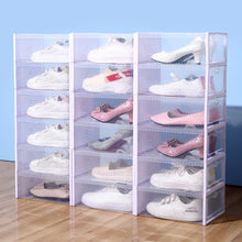 Load image into Gallery viewer, Shoe Boxes, Pack of 12 Transparent Shoe Storage Boxes, Folding Plastic Shoe Boxes,For Shoes, High Heels, Sneakers
