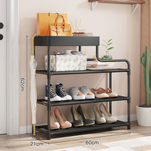 Load image into Gallery viewer, Plasaig Shoe Rack, Shoe Rack with Levels, Quick Assembly, Shoe Organiser for up to 9-12 Pairs of Shoes, Durable and Stable for Entrance, Corridor