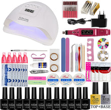 Load image into Gallery viewer, Kit de vernis à ongles en gel avec lumière UV 54W sèche-ongles et perceuse à ongles, ensemble de vernis à ongles en gel 12 couleurs ensembles de manucure