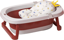 Load image into Gallery viewer, Foldable baby bath, foldable newborn bath tub with intelligent real-time temperature sensor, children's bathtub with safety bath seat, baby bathtub with stand, 85 x 53 x 25 cm, made of PP and TPE (thermoplastic elastomer)