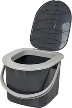 Load image into Gallery viewer, Home essential 100% Recycled Plastic Polypropylene Ecological Mobile Camping Toilet 15.5 Litres with Maximum Load 120 kg Eco Anthracite S