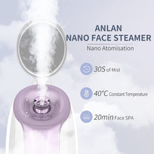Load image into Gallery viewer, Facial Sauna Facial Steamer Nano Ionic Facial Steamer 20 Minutes Steam Time 145 ml Large Water Tank Face Steamer Humidifier Pore Cleaner Device for Face Skin Care Face Care Face Care Spa