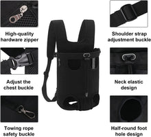 Load image into Gallery viewer, Sac de Transport Sac de Voyage Sac à Dos de Ventral Poitrine pour Petit Chien Chat
