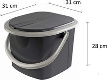 Load image into Gallery viewer, Home essential 100% Recycled Plastic Polypropylene Ecological Mobile Camping Toilet 15.5 Litres with Maximum Load 120 kg Eco Anthracite S