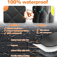 Load image into Gallery viewer, Dog Blanket for Car Rear Seat with Viewing Window, Waterproof Car Seat Cover for Dogs with 2 Seat Belts, Rear Seat Covers for Car Van SUV