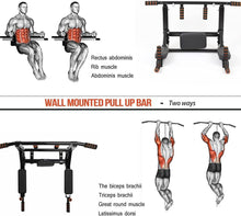 Load image into Gallery viewer, Fitness Wall Pull Up Bar Pull Up Bar Training and Resistance Multifunctional Black