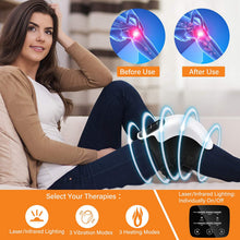 Load image into Gallery viewer, Masseur de Genou Sans Fil, Soulage la Douleur Articulaire par Chaleur Infrarouge, Thérapie Laser et Vibratoire pour l'Arthrite, Gonflement, Tension, Étirement Ligamentaire, Blessure Musculaire