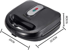 Load image into Gallery viewer, 7-in-1 750 W sandwich maker, sandwich toaster with non-stick coating, waffle iron with 7 removable plate sets, waffle maker with indicator light and heat-insulated handle toaster