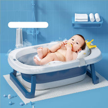 Load image into Gallery viewer, Foldable baby bath, foldable newborn bath tub with intelligent real-time temperature sensor, children's bathtub with safety bath seat, baby bathtub with stand, 85 x 53 x 25 cm, made of PP and TPE (thermoplastic elastomer)