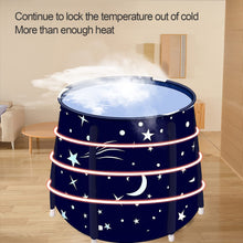 Load image into Gallery viewer, Customized eight bracket barrels home folding blue starry sky folding bath barrel