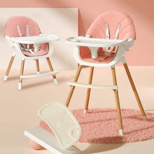 Load image into Gallery viewer, Chaise Haute Évolutive - Coussin Réversible - Plateau Réglable - Dès 6 mois jusqu'à 5 ans - Lavable - Jusqu'à 75 KG - avec Pieds Antidérapants