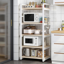 Load image into Gallery viewer, Caisson de Bureau à Roulette, Support d'imprimante, Étagère de Rangement Multifonctionnel pour Bureau, Cuisine, Salon avec Pieds Réglables et 5 Crochets