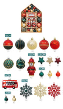 Load image into Gallery viewer, Lot de 128 Boule de Noel Rouge et Blanche - Boules de Noël en Plastique Incassable Decoration noel - Boule d’Arbre de Noël Paillette Brillant