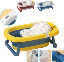 Load image into Gallery viewer, 3 in 1 Vaschetta Bagnetto, Vaschetta per Bagnetto Neonato Temperatura Visualizzabile, Pieghevole Bagnetto Vasca per Bambini 0-3 Anni